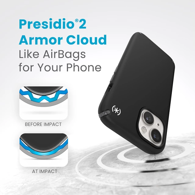 Чохол Speck Presidio2 Pro для iPhone 15 | 14 | 13 Black/Slate Grey (150472-3205)