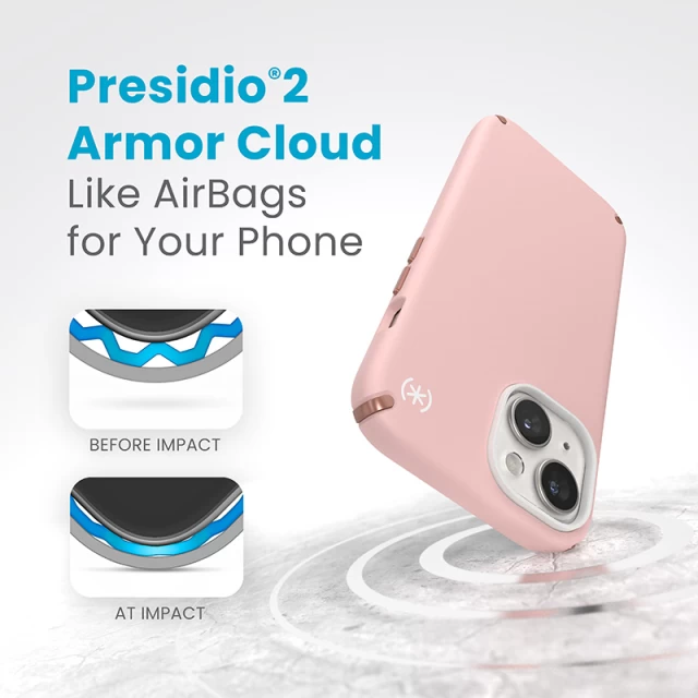 Чехол Speck Presidio2 Pro для iPhone 15 | 14 | 13 Dahlia Pink/Rose Copper (150472-3213)