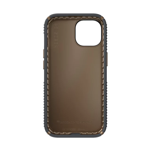 Чохол Speck Presidio2 Grip для iPhone 15 | 14 | 13 Charcoal Grey/Cool Bronze (150473-3212)
