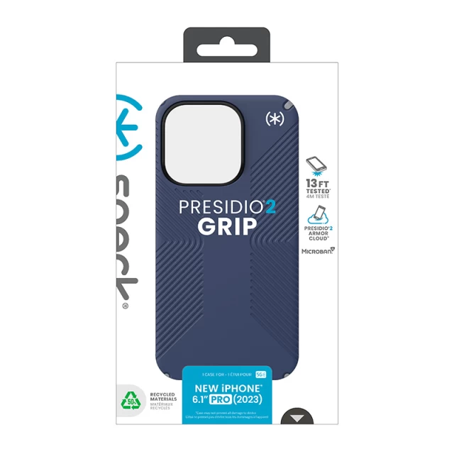 Чехол Speck Presidio2 Grip для iPhone 15 Pro Coastal Blue/Dust Grey (150477-3206)
