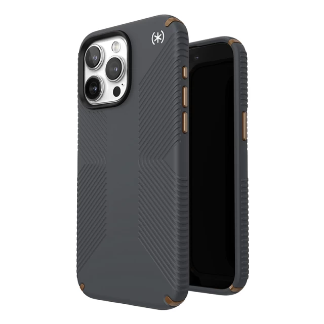 Чехол Speck Presidio2 Grip для iPhone 15 Pro Max Charcoal Grey/Cool Bronze (150485-3212)