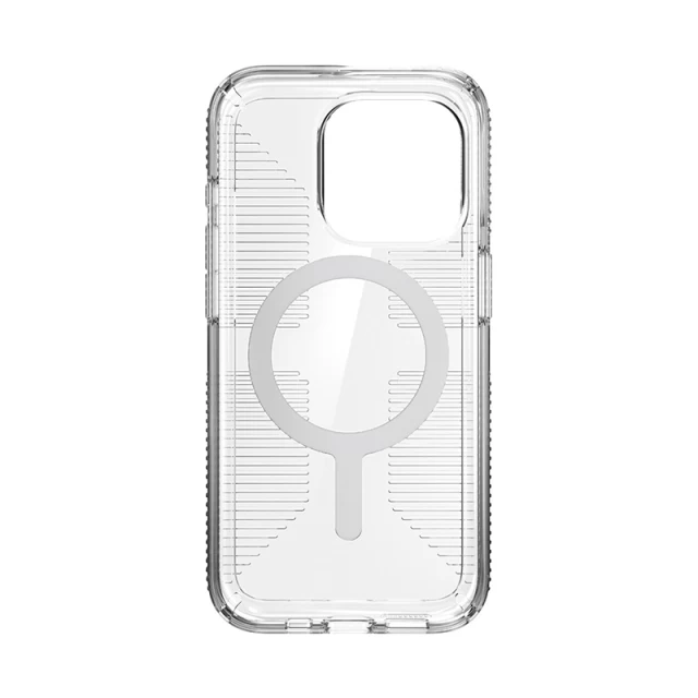 Чохол Speck GemShell Grip для iPhone 15 Pro Clear/Chrome with MagSafe (150503-3223)