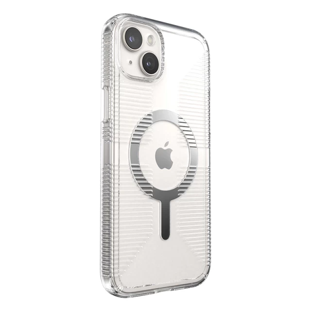 Чохол Speck GemShell Grip для iPhone 15 Plus | 14 Plus Clear/Chrome with MagSafe (150512-3223)