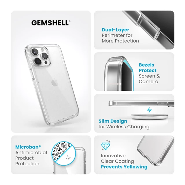 Чохол Speck GemShell для iPhone 15 Pro Max Clear (150518-5085)