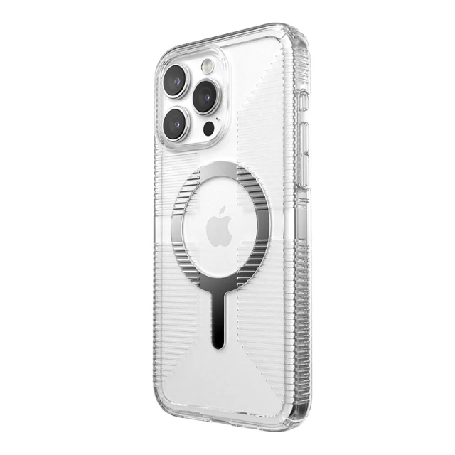 Чехол Speck GemShell Grip для iPhone 15 Pro Max Clear/Chrome with MagSafe (150521-3223)