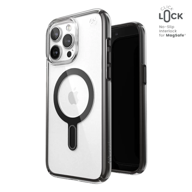 Чехол Speck Presidio Perfect-Clear ClickLock для iPhone 15 Pro Max Clear/Black with MagSafe (150465-3233)