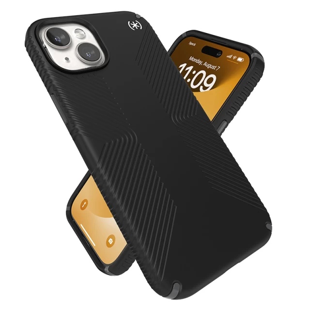 Чохол Speck Presidio2 Grip для iPhone 15 Plus | 14 Plus Black/Slate Grey with MagSafe (150569-3205)