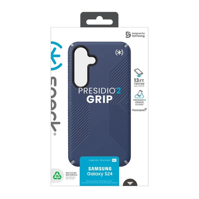 Чехол Speck Presidio2 Grip для Samsung Galaxy S24 (S921) Coastal Blue/Dust Grey (150613-3206)