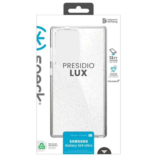 Чехол Speck Presidio Lux Glitter для Samsung Galaxy S24 Ultra (S928) Clear/Gold Glitter (150621-9221)