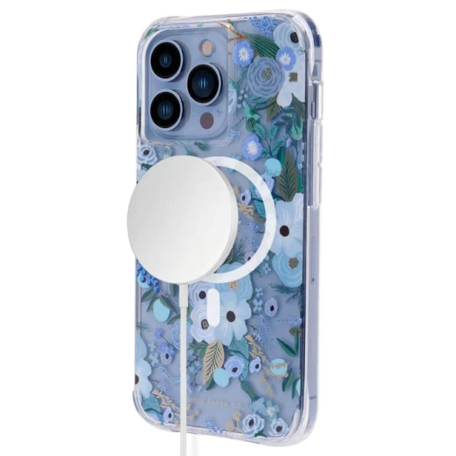 Чохол Rifle Paper Clear для iPhone 13 Pro Garden Party Blue with MagSafe (RP046646)