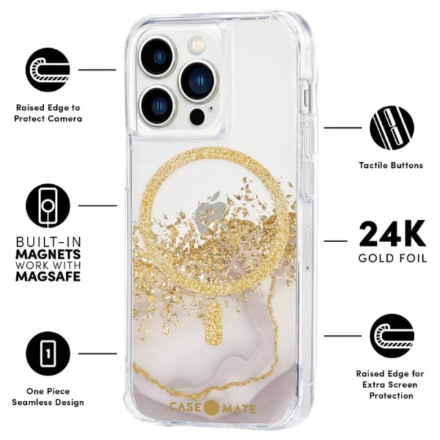 Чохол Case-Mate Karat для iPhone 13 Pro Marble with MagSafe (CM047772)