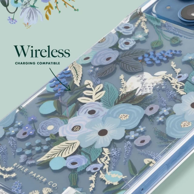 Чехол Rifle Paper Clear для iPhone 14 | 13 Garden Party Blue (RP049184)