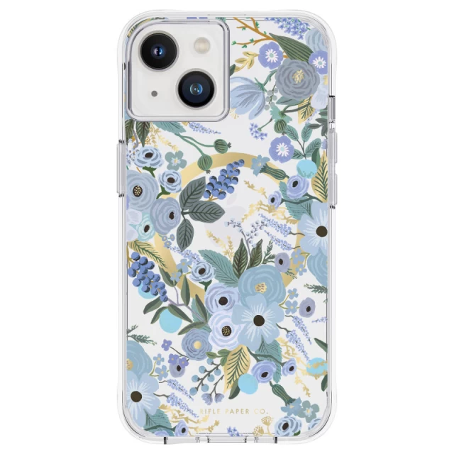 Чехол Rifle Paper Clear для iPhone 14 | 13 Garden Party Blue with MagSafe (RP049186)