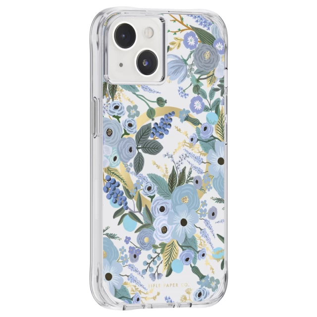 Чехол Rifle Paper Clear для iPhone 14 | 13 Garden Party Blue with MagSafe (RP049186)