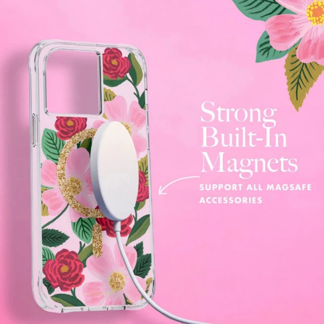 Чехол Rifle Paper Clear для iPhone 14 | 13 Rose Garden with MagSafe (RP049188)