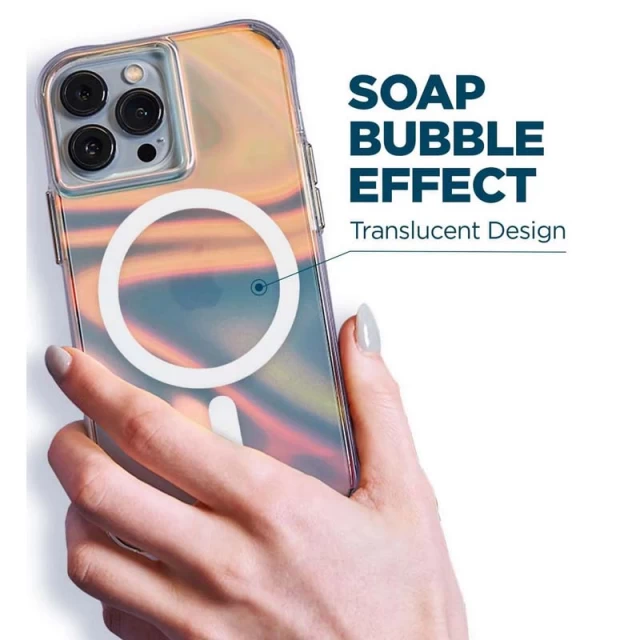 Чехол Case-Mate Soap Bubble для iPhone 14 Pro Max Iridescent with MagSafe (CM049300)