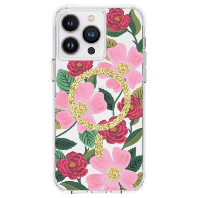 Чехол Rifle Paper Clear для iPhone 14 Pro Max Rose Garden with MagSafe (RP049324)