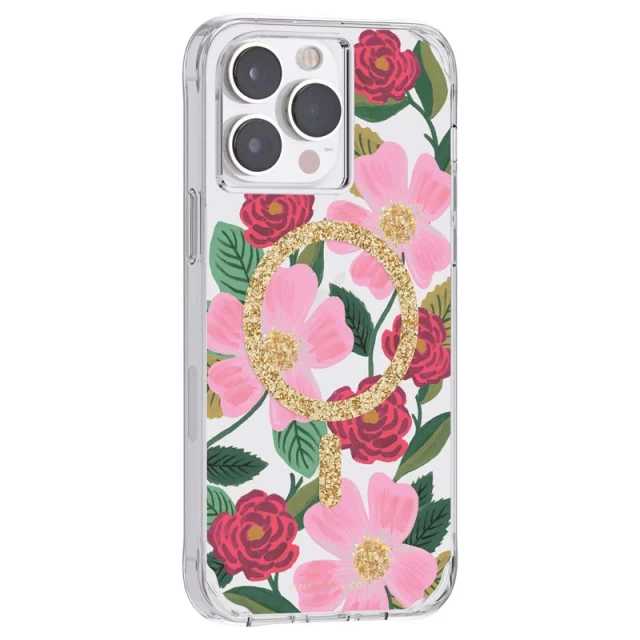 Чехол Rifle Paper Clear для iPhone 14 Pro Max Rose Garden with MagSafe (RP049324)