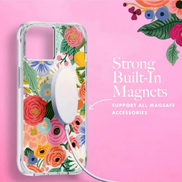 Чехол Rifle Paper Clear для iPhone 14 | 13 Garden Party Blush with MagSafe (RP049422)