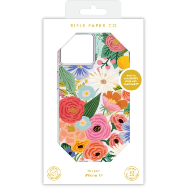 Чехол Rifle Paper Clear для iPhone 14 | 13 Garden Party Blush with MagSafe (RP049422)