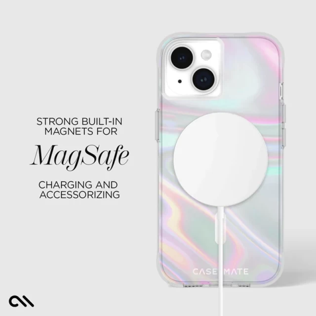Чохол Case-Mate Soap Bubble для iPhone 15 | 14 | 13 Iridescent with MagSafe (CM051326)