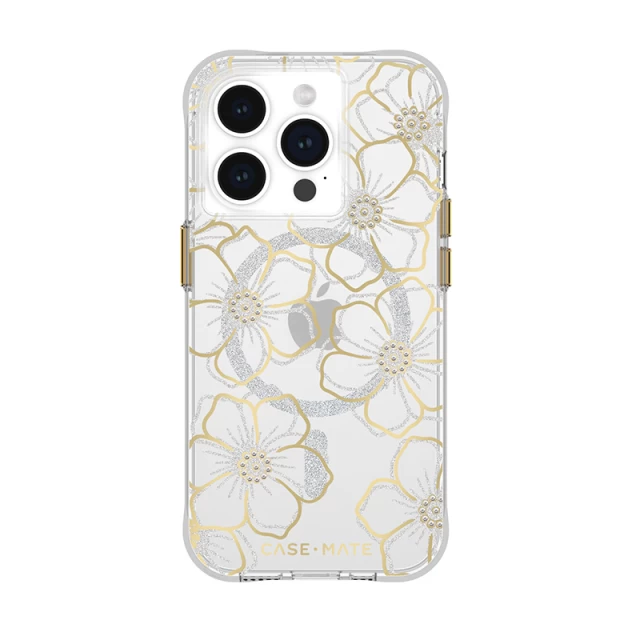 Чехол Case-Mate Floral Gems для iPhone 15 Pro Gold with MagSafe (CM051416)