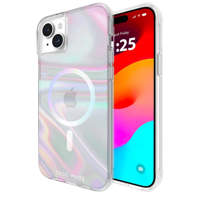 Чехол Case-Mate Soap Bubble для iPhone 15 Plus Iridescent with MagSafe (CM051514)