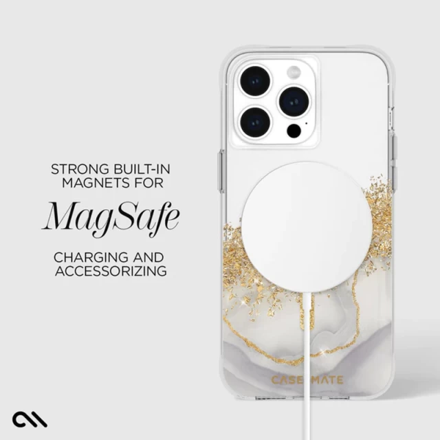 Чохол Case-Mate Karat для iPhone 15 Pro Max Marble with MagSafe (CM051668)
