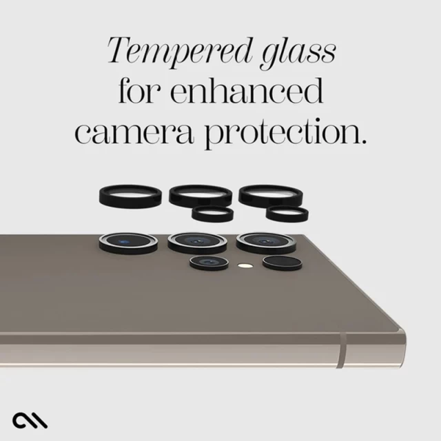 Защитное стекло Case-Mate для камеры Samsung Galaxy S24 Ultra (S928) Aluminum Ring Lens Protector Black (CM053406)