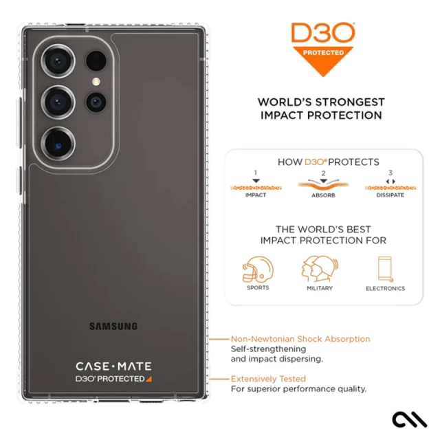 Чохол Case-Mate Ultra Tough D3O Clear для Samsung Galaxy S24 Ultra (S928) Clear (CM053430)