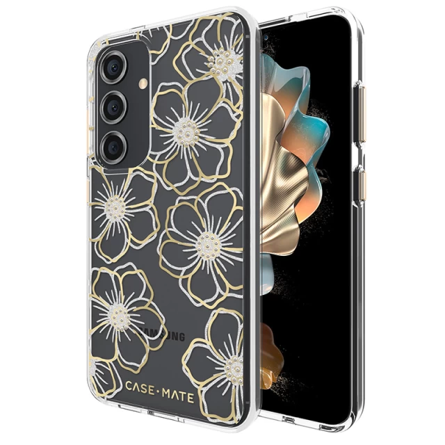 Чехол Case-Mate Floral Gems для Samsung Galaxy S24 (S921) Gold (CM053432)