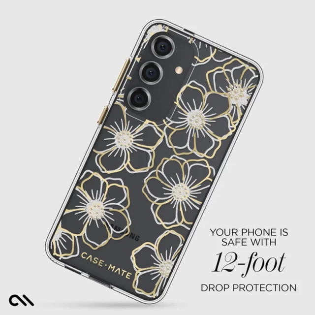 Чохол Case-Mate Floral Gems для Samsung Galaxy S24 (S921) Gold (CM053432)