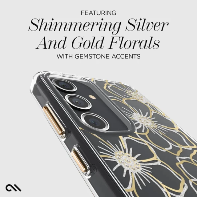 Чехол Case-Mate Floral Gems для Samsung Galaxy S24 (S921) Gold (CM053432)