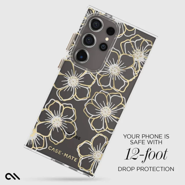 Чехол Case-Mate Floral Gems для Samsung Galaxy S24 Ultra (S928) Gold (CM053436)