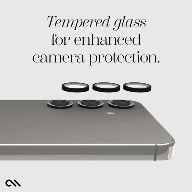 Защитное стекло Case-Mate для камеры Samsung Galaxy S24 (S921) Aluminum Ring Lens Protector Black (CM053404)