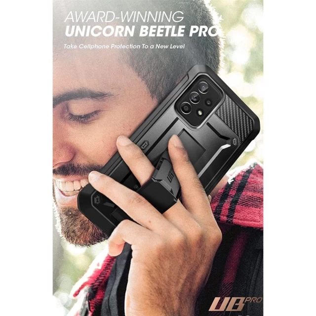Чохол і захисне скло Supcase Unicorn Beetle Pro для Samsung Galaxy A52/A52S Black (843439112933)