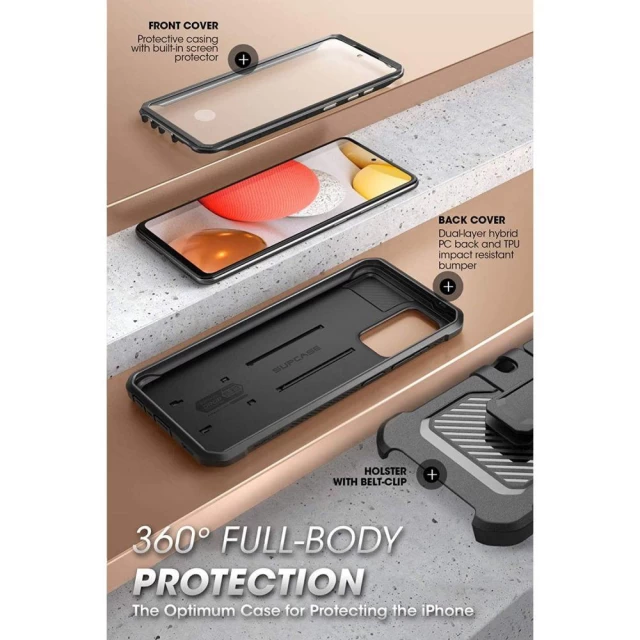 Чехол и защитное стекло Supcase Unicorn Beetle Pro для Samsung Galaxy A52/A52S Black (843439112933)