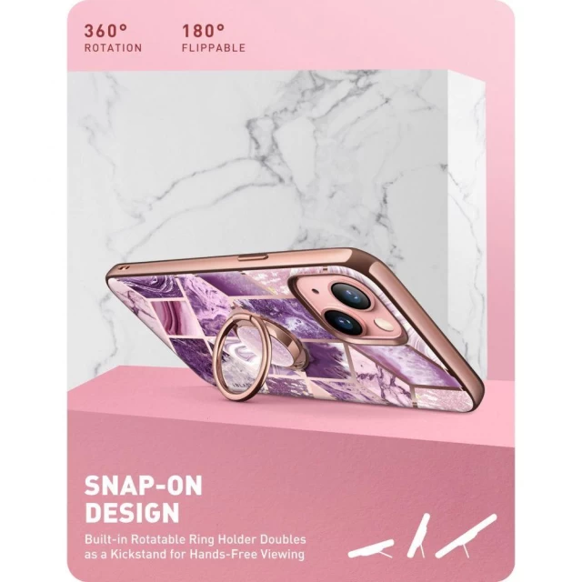 Чохол Supcase Iblsn Cosmo Snap для iPhone 13 Marble Purple (843439114050)