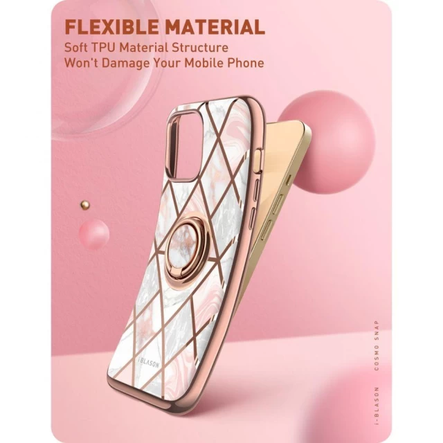 Чохол Supcase Iblsn Cosmo Snap для iPhone 13 Pro Marble Pink (843439114272)