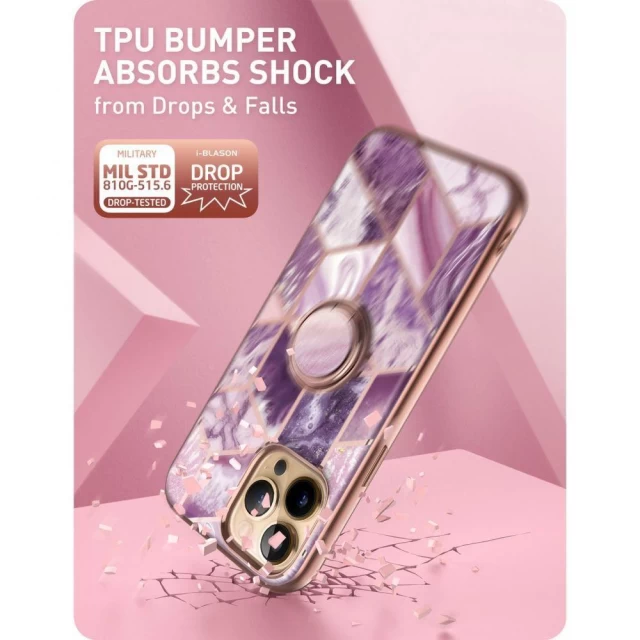 Чехол Supcase Iblsn Cosmo Snap для iPhone 13 Pro Marble Purple (843439114289)