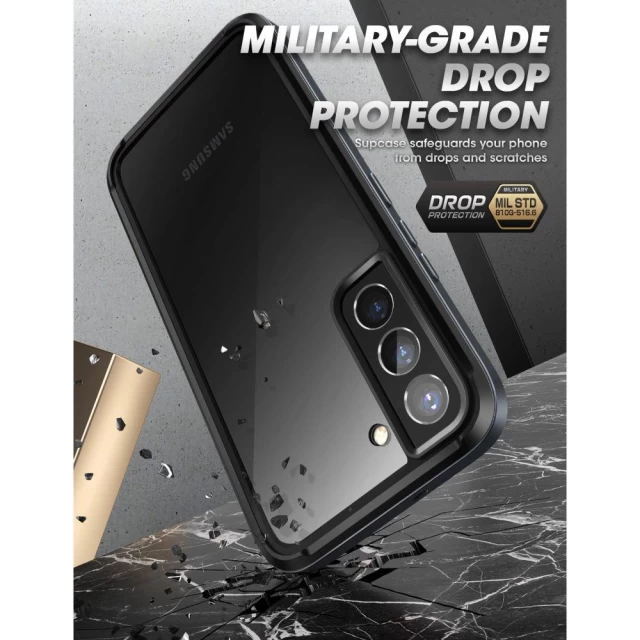 Чехол и защитное стекло Supcase UB Edge Pro для Samsung Galaxy S22 Black (843439116115)