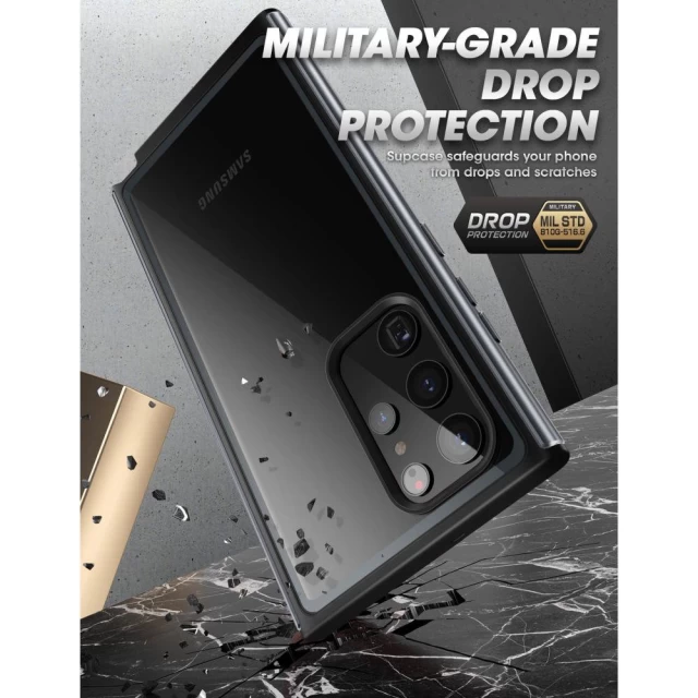 Чохол і захисне скло Supcase UB Edge Pro для Samsung Galaxy S22 Ultra Black (843439116375)