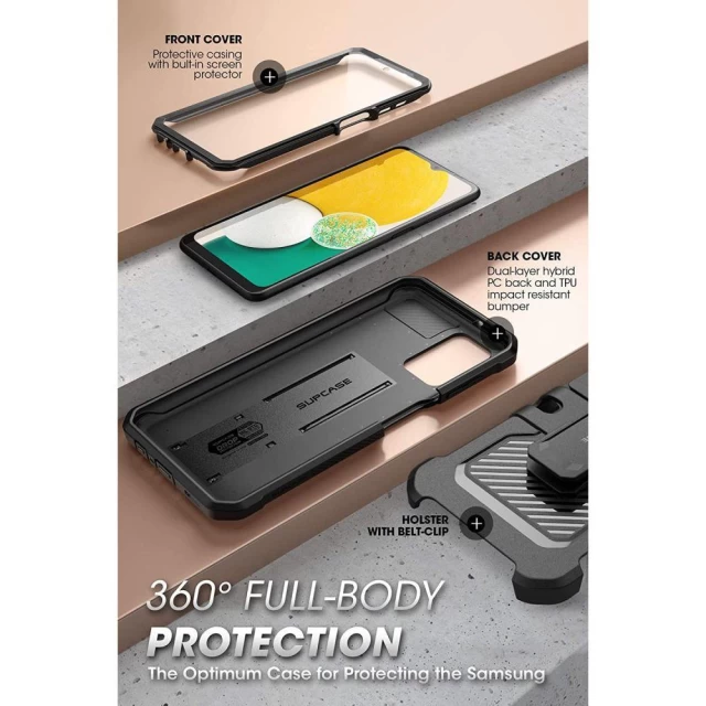 Чохол і захисне скло Supcase Unicorn Beetle Pro для Samsung Galaxy A13 4G Black (843439116979)