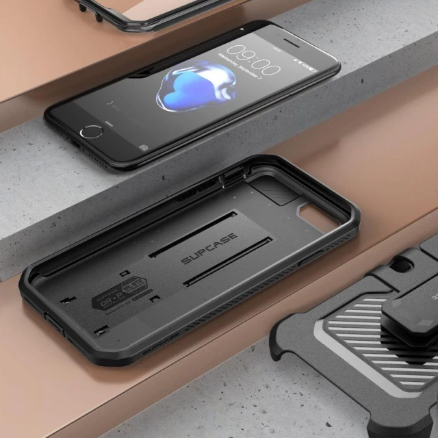 Чехол и защитное стекло Supcase Unicorn Beetle Pro для iPhone 7 | 8 | SE 2020 | 2022 Black (843439117402)