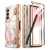 Чохол і захисне скло Supcase Cosmo Pen для Samsung Galaxy Fold4 (F936) Marble (843439118829)
