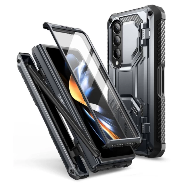 Чохол і захисне скло Supcase Armorbox для Samsung Galaxy Fold4 (F936) Black (843439118850)