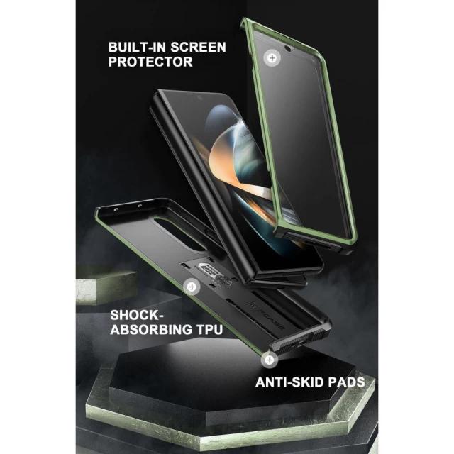 Чохол і захисне скло Supcase Unicorn Beetle для Samsung Galaxy Fold4 (F936) Guldan (843439118942)