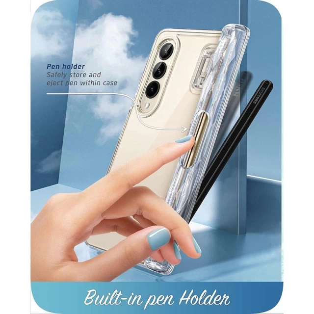 Чохол і захисне скло Supcase Cosmo Pen для Samsung Galaxy Fold4 (F936) Clear (843439120105)