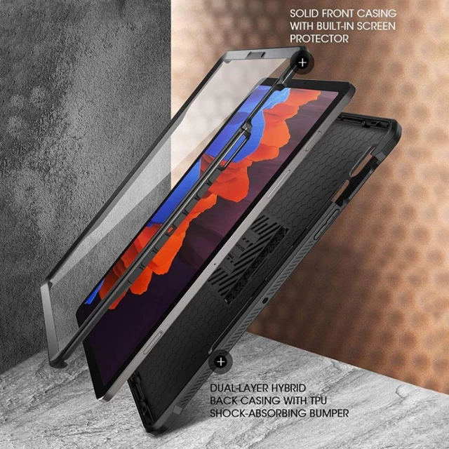 Чехол и защитное стекло Supcase Unicorn Beetle Pro для Samsung Galaxy Tab S7/S8 11 Black (843439134041)