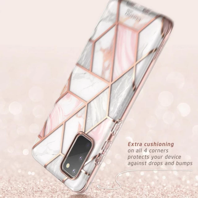 Чехол и защитное стекло Supcase Cosmo для Samsung Galaxy S20 FE Marble (843439134270)